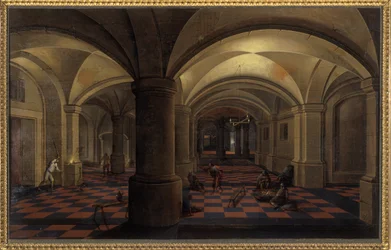 フィギュア付きのアーチ型のインテリア